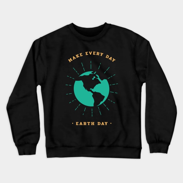 eco friendly Earth Day Crewneck Sweatshirt by Tip Top Tee's